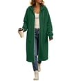 thumbnail image 1 of Ghalytn Women's Long Hooded Zip Up Jacket Fleece Lined Full Zip Long Sleeve Casual Coat with Pockets, 1 of 7