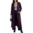 thumbnail image 1 of Ghalytn Women's Open Front Maxi Cardigan Long Sleeve Duster Coat with Pockets and Side Slits Casual Layering Outerwear, 1 of 6
