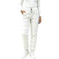 thumbnail image 1 of Ghalytn Women's Quilted Padded Winter Jogger Pants - Drawstring Warm Cuffed Ankle Trousers with Pockets, 1 of 6