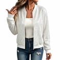thumbnail image 1 of Ghalytn Women's Sequin Bomber Jacket Long Sleeve Zip Up Stand Collar Sparkly Outerwear Party Night Out, 1 of 5