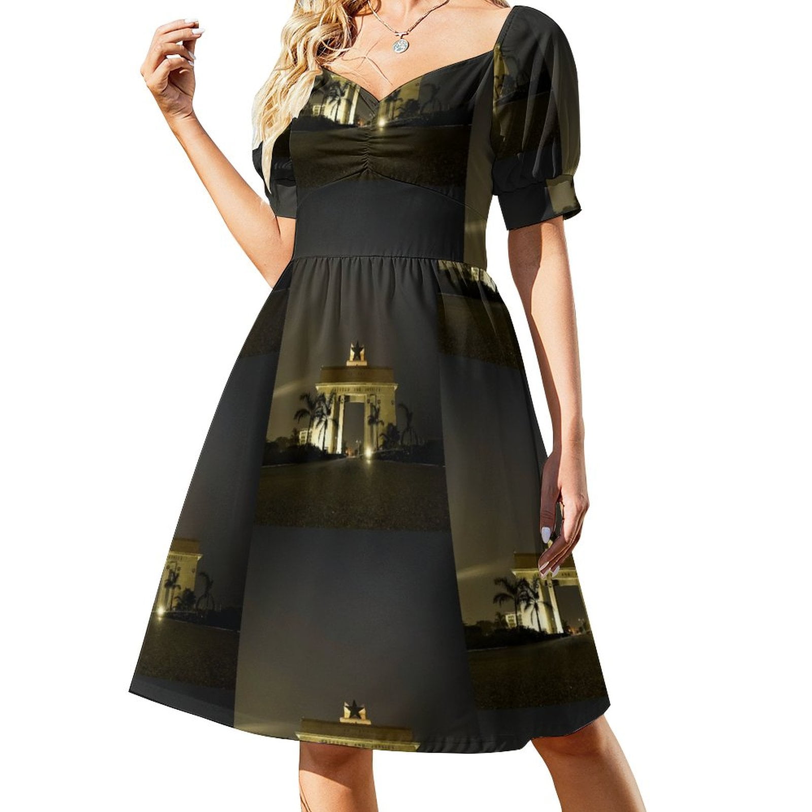 Ghana Black Star Square Sleeveless Dress elegant evening dresses for women  2024 - Walmart.com
