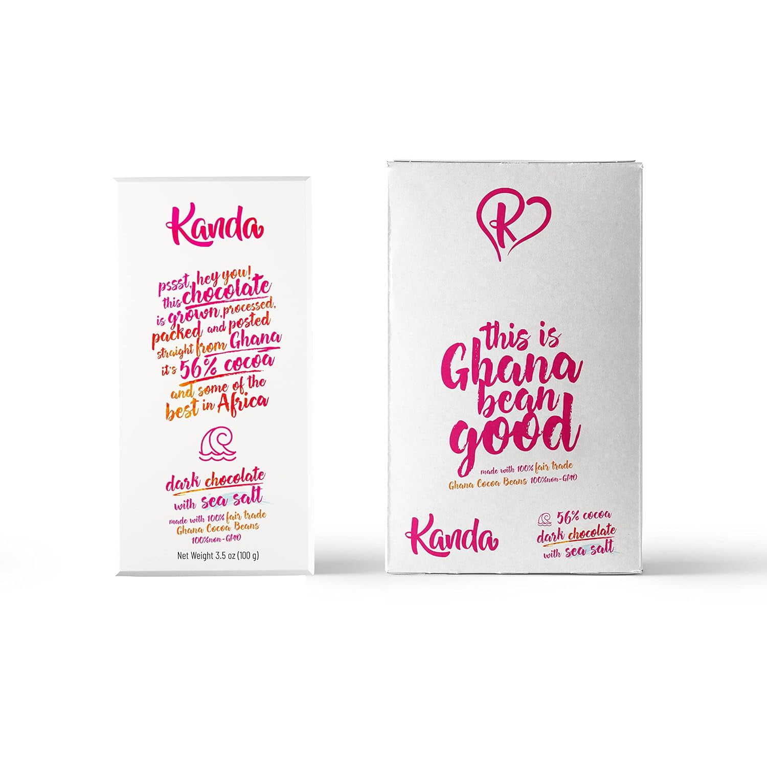 Ghana Dark Chocolate with Sea Salt 10 Bar Shelf Display