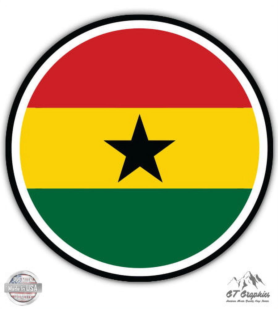 Ghana Flag 3" Vinyl Sticker For Car Laptop IPad Phone Helmet Hard