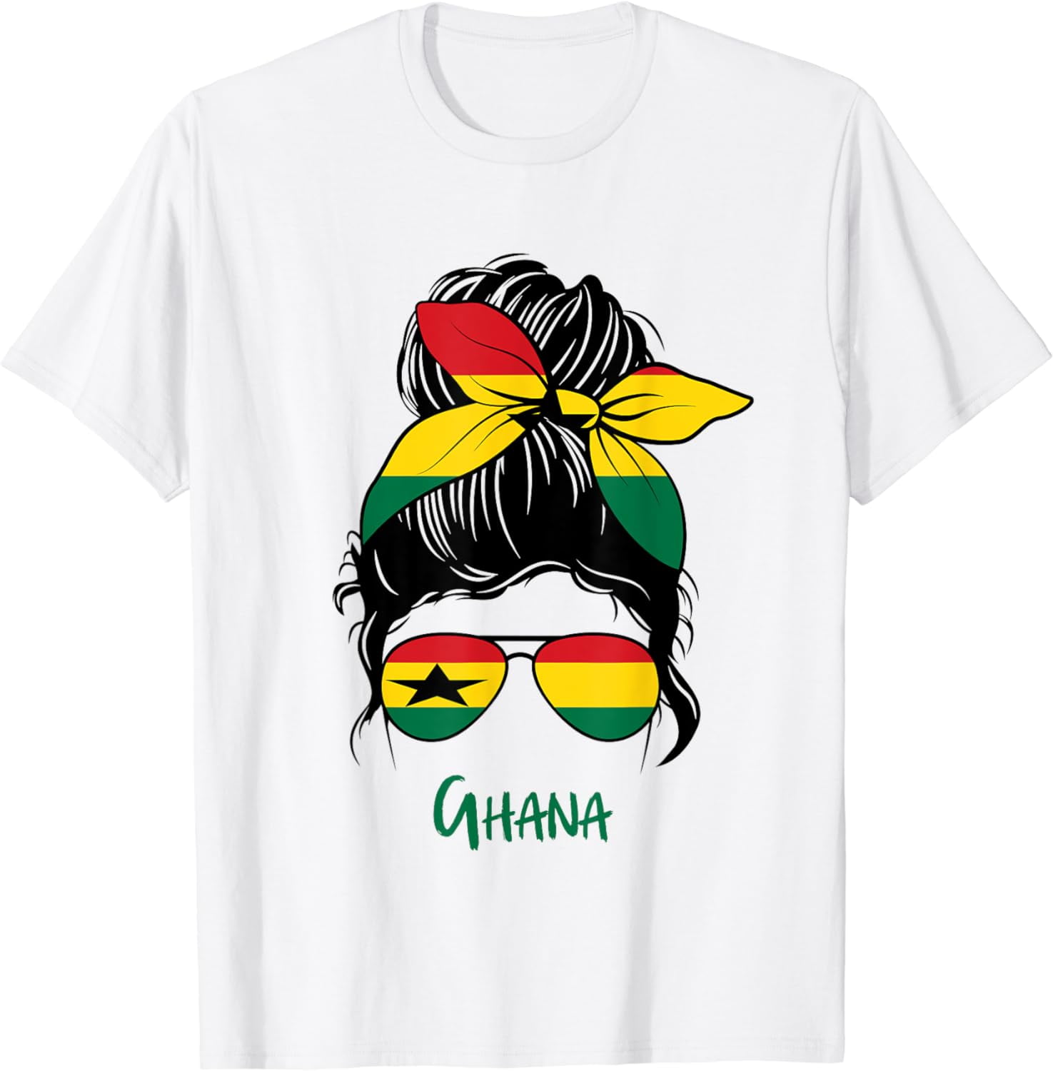 Ghana Girl Ghanaian girl Ghana woman flag T-Shirt - Walmart.com