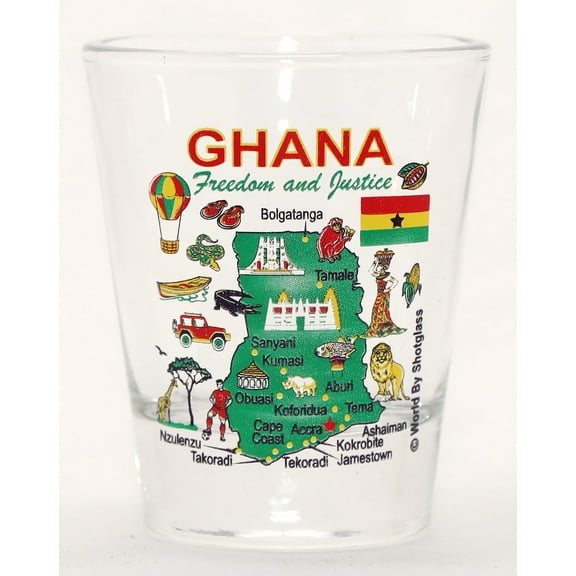 Ghana Landmarks and Icons Collage Shot Glass