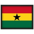 thumbnail image 1 of Ghana National Flag Patriotic Vexillology World Flags Country Region Poster Artwork Framed Wall Art Print A4, 1 of 4