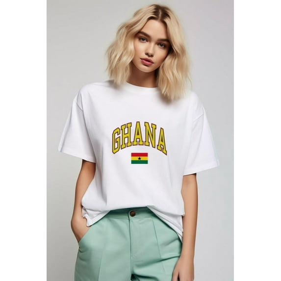 Ghanaian Flag West Africa T-Shirt, for men & women, up to size 5XL. Tee shirt Adults