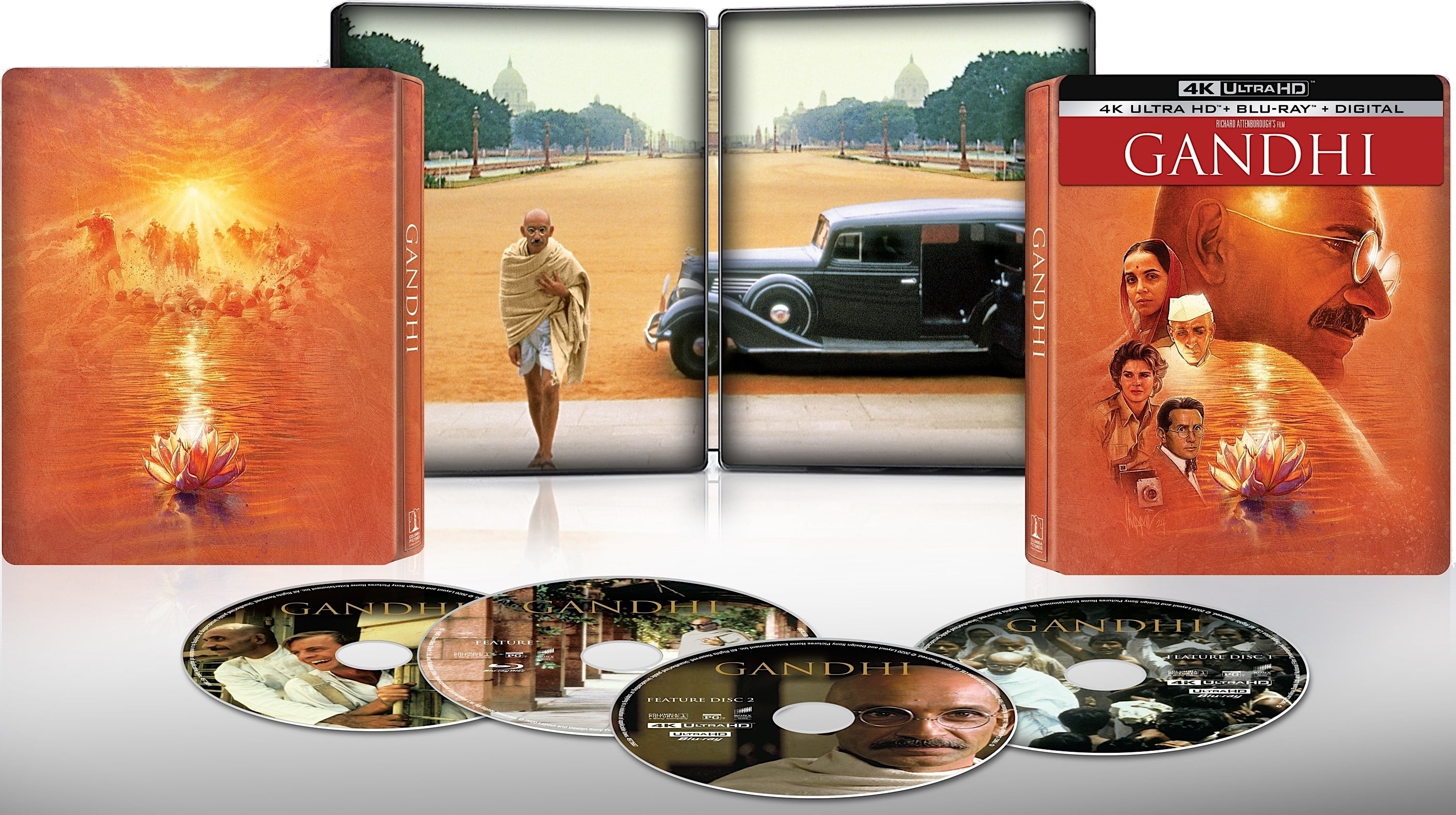 Steelbook Gandhi (4K UHD + Blu-ray + Digital) New