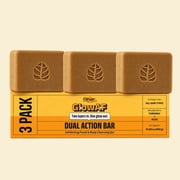 Ghar Soaps GlowAF Dual Action Bar, 10.58 oz, Dual-Layer Exfoliating Soap, Pack of 3