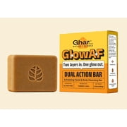 Ghar Soaps GlowAF Dual Action Bar, 3.53 oz, Dual-Layer Exfoliating Soap, Pack of 1
