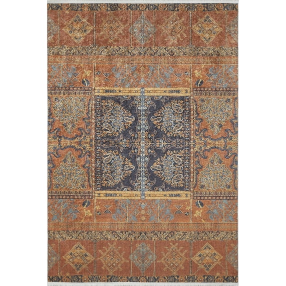 Ghaziabad Burgundy Modern Polyester Area Rugs for Living Room Washable Rugs Boho Moroccan Area Rug Soft Geometric Bohemian Carpet Distressed Indoor Rug for Bedroom Dining Room Office Nonslip Rug