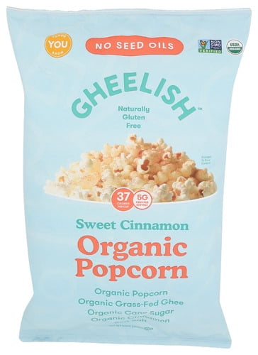 Gheelish Popcorn Sweet Cinnamon Organic 4.4 oz (Pack of 12)