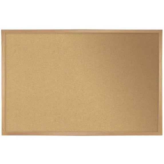 Ghent 18.0" x 24.0" Wood Frame Natural Cork Bulletin Board
