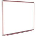 thumbnail image 1 of Ghent 36"x48" Aluminum Frame Ceramic Magnetic Whiteboard - Red Trim, 1 of 4