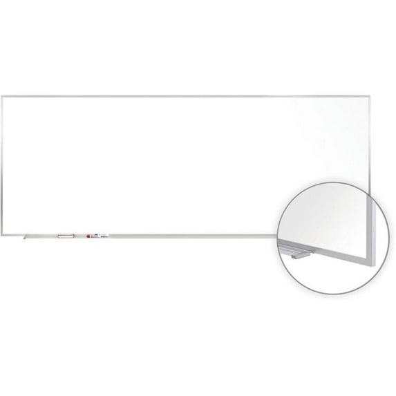 Ghent 48.5" x 144.5" Aluminum Fr. Ceramic Mag Whiteboard