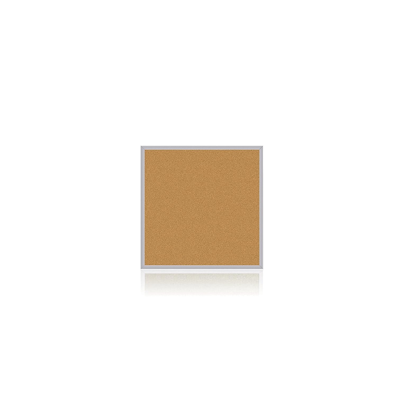 Ghent 48.5" x 48.5" Silver Aluminum Frame Natural Cork Bulletin Board