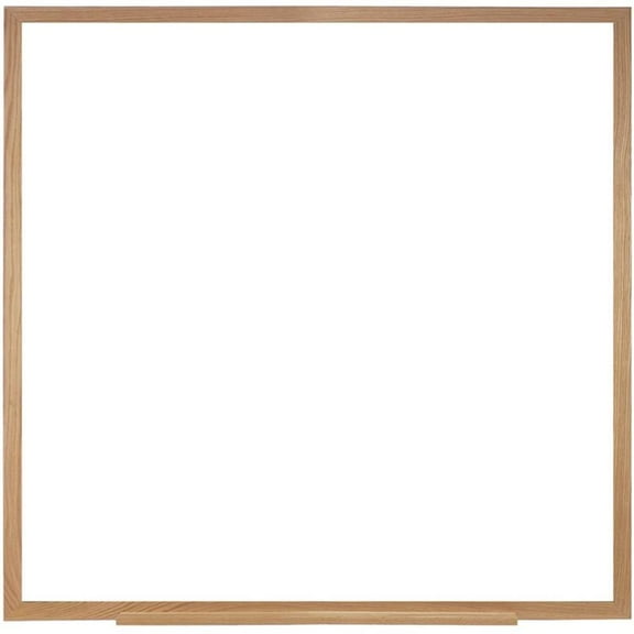 Ghent 48.5" x 48.5" Wood Frame Ceramic Magnetic Whiteboard