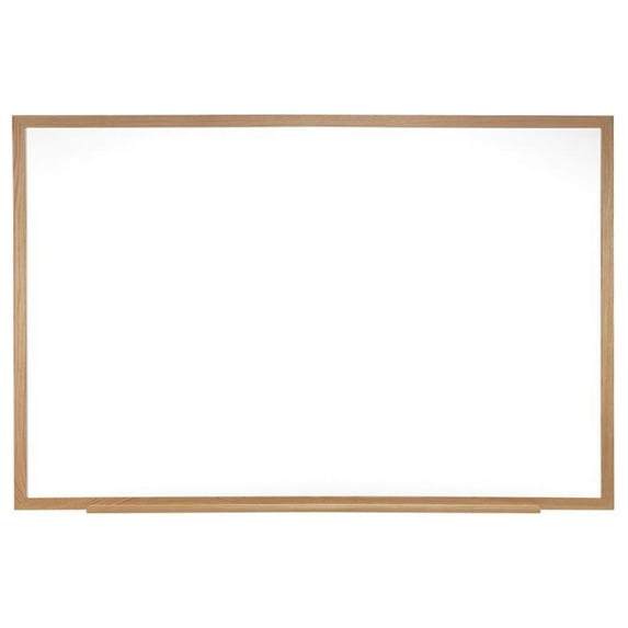 Ghent 48.5" x 60.5" Wood Frame Ceramic Magnetic Whiteboard