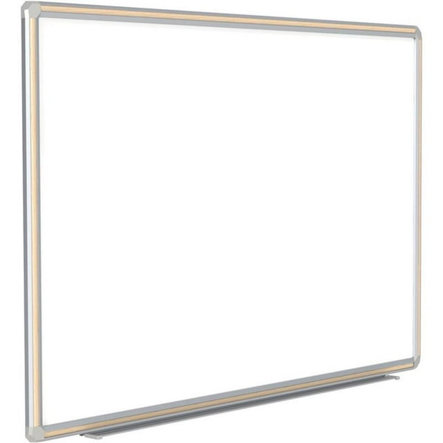 Ghent 48"x72" Aluminum Frame Ceramic Magnetic Whiteboard - Maple Trim