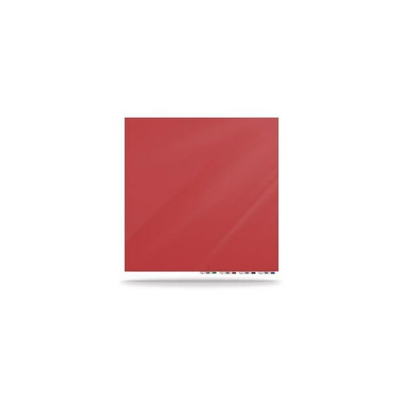 Ghent ARIASM44RS Aria Low Profile Magnetic Glass Whiteboard, 4 x 4 ft. - Rose