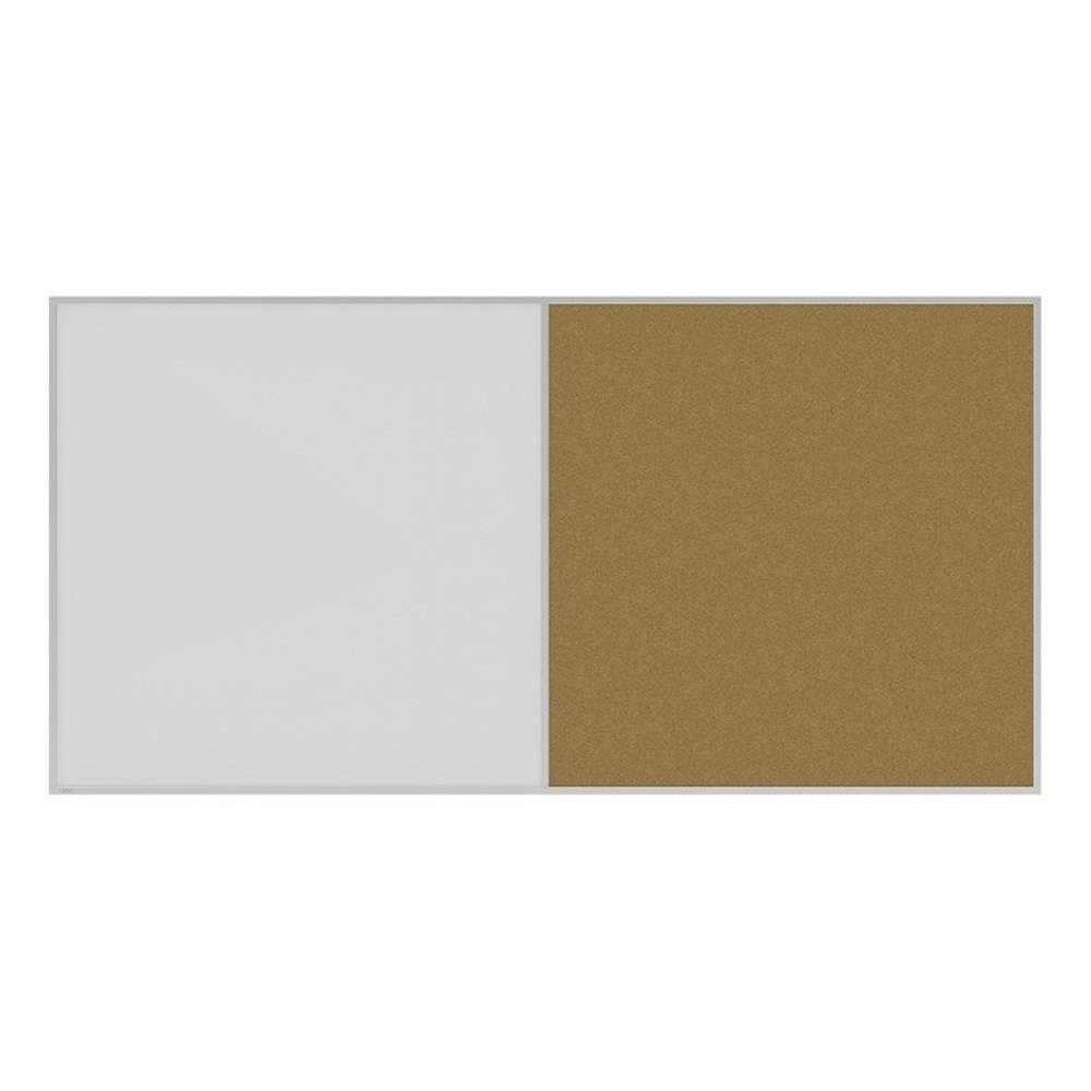 Ghent Aluminum Framed Markerboard and Cork Combo Board 4'H x 8'W