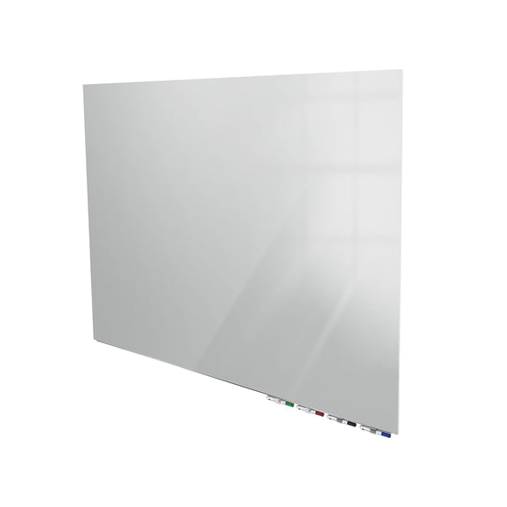 Ghent Aria 4'H x 6'W Low Profile Magnetic Glass Whiteboard Gray (ARIASM46GY)