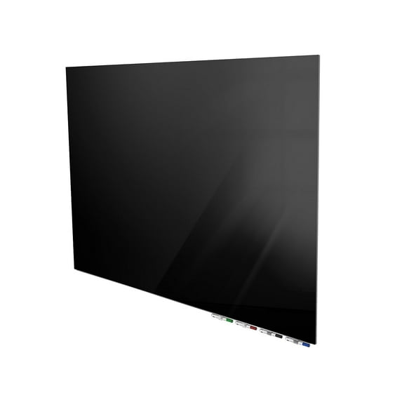 Ghent Aria Low Profile Glass Whiteboard 4'H x 8'W Black (ARIASN48BK)