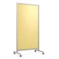 thumbnail image 1 of Ghent EZ Mobile Glassboard - Magnetic - 75in H x 38in W - Yellow, 1 of 5
