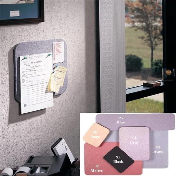 Ghent Fabric Bulletin Board With Wrapped Edges, 12" x 48", Black