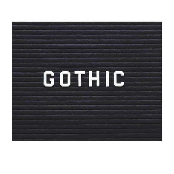 Ghent, GHELG34, 3/4" Gothic Letters, 1 Each, White