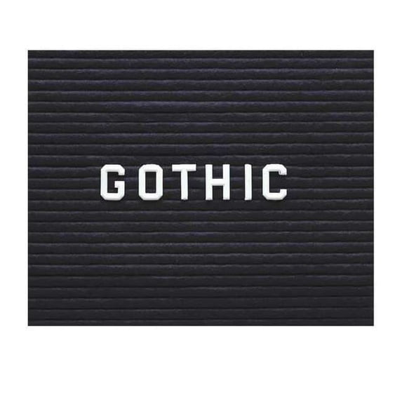 Ghent, GHELG34, 3/4" Gothic Letters, 1 Each, White