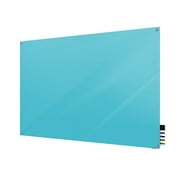 Ghent Harmony 4'H x 5'W Magnetic Glass Whiteboard with Square Corners Blue (HMYSM45BE)