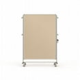 thumbnail image 1 of Ghent Manufacturing NEX224FFP-90 76.37 x 52.37 in. Nexus Partition Double-Sided Mobile Fabric Bulletin Board, Beige, 1 of 1