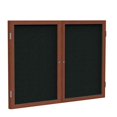 thumbnail image 1 of Ghent Manufacturing PWC24860F-95 48 x 60 in. 2-Door Wood Frame Cherry Enclosed Fabric Bulletin Board - Black, 1 of 1