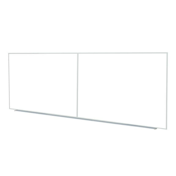Ghent Manufacturing GHEM24104 Non-Magnetic Whiteboard with Aluminum Frame, 120.63 x 48.63 in., White Surface, Satin Aluminum Frame