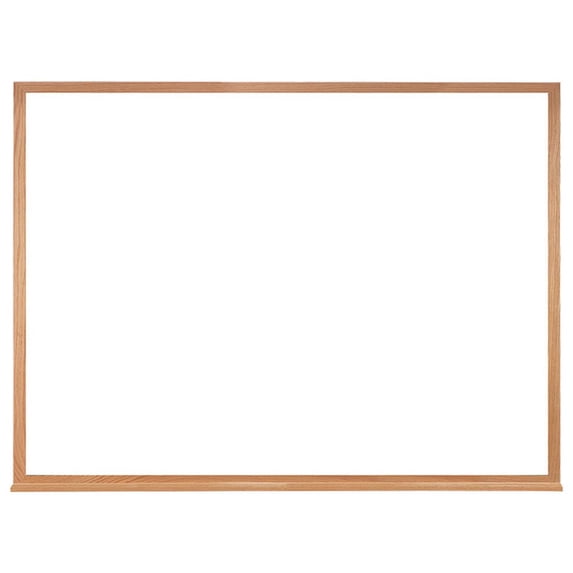 Ghent Non-Magnetic Erasable Whiteboard Oak Frame 24x36"