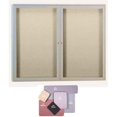 thumbnail image 1 of Ghent PA24860F-93 48 in. x 60 in. 2-Door Satin Aluminum Frame Enclosed Fabric Tackboard - Blue, 1 of 4