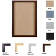 thumbnail image 1 of Ghent PN13636F-95 36 in. x 36 in. 1-Door Walnut Wood Frame Enclosed Fabric Tackboard - Black, 1 of 1