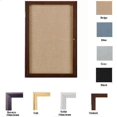 thumbnail image 1 of Ghent PW12418F-95 24 in. x 18 in. 1-Door Oak Wood Frame Enclosed Fabric Tackboard - Black, 1 of 1