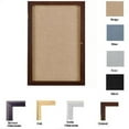 thumbnail image 1 of Ghent PW13630F-93 36 in. x 30 in. 1-Door Oak Wood Frame Enclosed Fabric Tackboard - Blue, 1 of 4