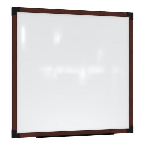 Ghent Prest Wall Whiteboard Magnetic Carmel Oak Frame 4 x 4ft