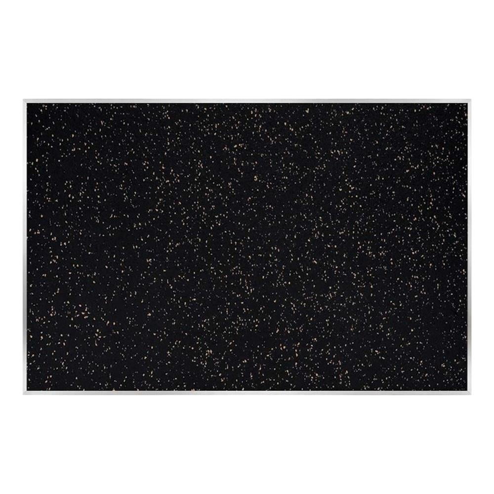 Ghent Recycled Bulletin Board - Satin Aluminum Frame - 4ft H x 7ft  4"W - Tan