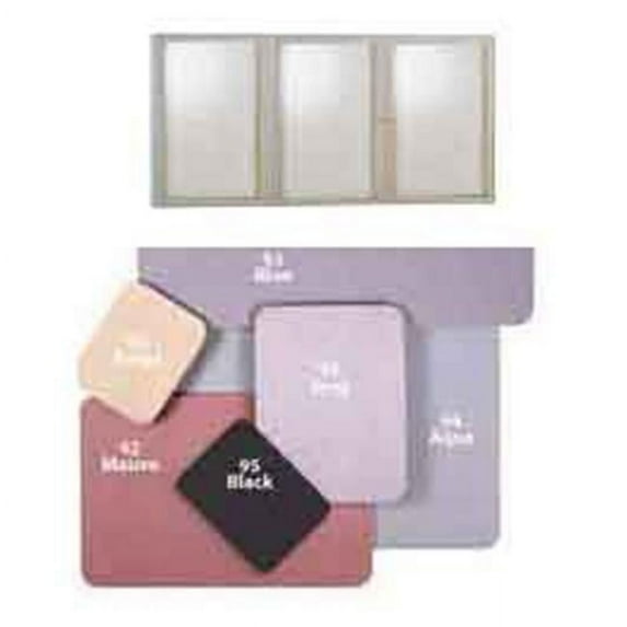 Ghent Traditional 3-Door Enclosed Fabric Bulletin Board, 48" x 72", Gray, Satin Aluminum Frame