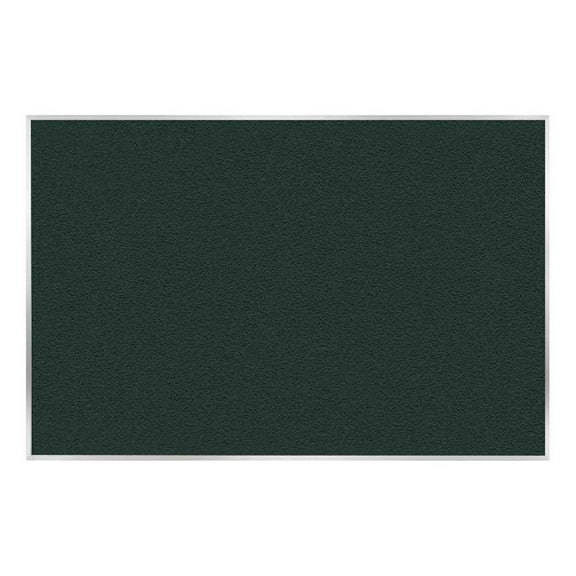Ghent Vinyl Bulletin Board - Satin Aluminum Frame - 4ft H x 7ft  4"W - Ebony