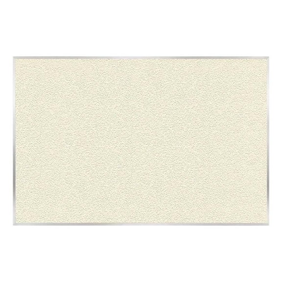 Ghent Vinyl Bulletin Board - Satin Aluminum Frame - 4ft H x 7ft  4"W - Ivory