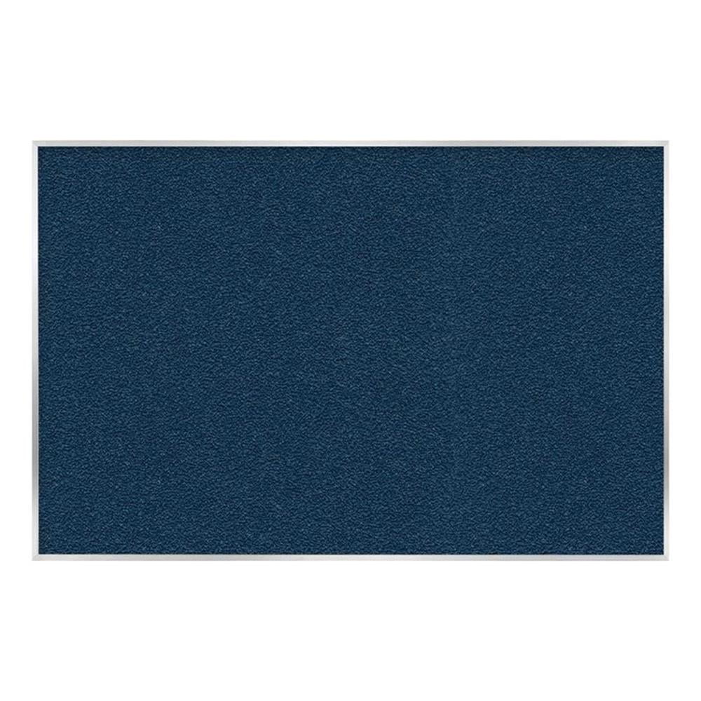 Ghent Vinyl Bulletin Board - Satin Aluminum Frame - 4ft H x 7ft  4"W - Navy