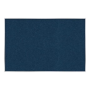 Ghent Vinyl Bulletin Board - Satin Aluminum Frame - 4ft H x 7ft 4"W - Navy