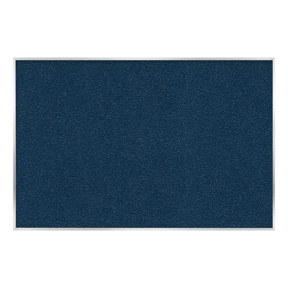 Ghent Vinyl Bulletin Board - Satin Aluminum Frame - 4ft H x 7ft 4"W - Navy
