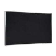 Ghent's 2' x 3' Rubber Bulletin Board with Aluminum Frame in Black