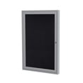 thumbnail image 1 of Ghent's 24" x 18" 1 Door Enclosed Bulletin Board in Black, 1 of 5